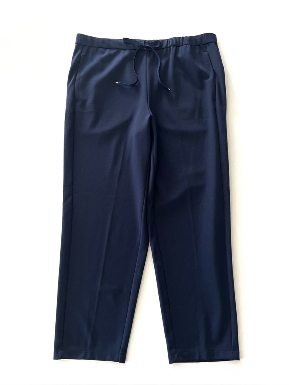 Eileen Fisher Travel Ponte Ankle Pants in Navy Blue Size Large